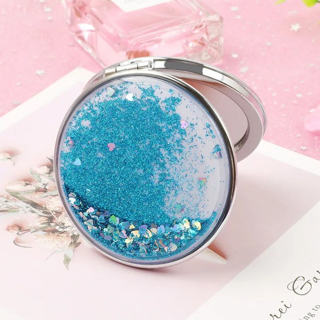 Glitter Quicksand Double-Sided Portable Mirror